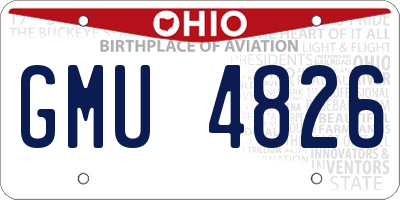 OH license plate GMU4826