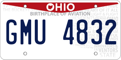 OH license plate GMU4832