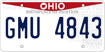 OH license plate GMU4843