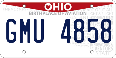 OH license plate GMU4858