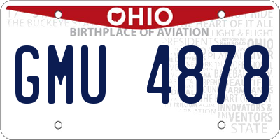 OH license plate GMU4878