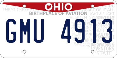 OH license plate GMU4913