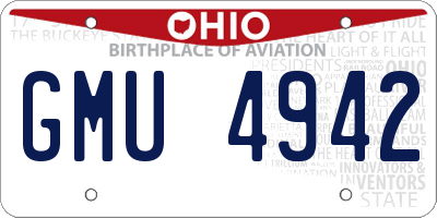 OH license plate GMU4942