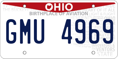 OH license plate GMU4969