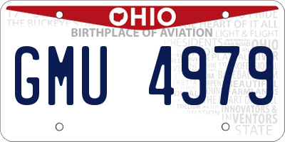 OH license plate GMU4979