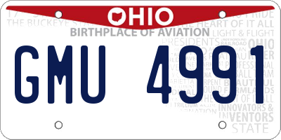 OH license plate GMU4991