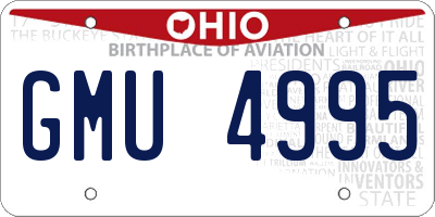 OH license plate GMU4995