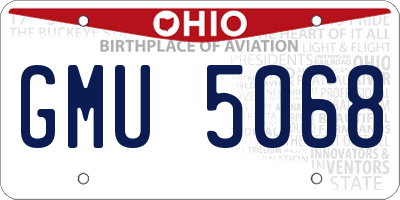 OH license plate GMU5068