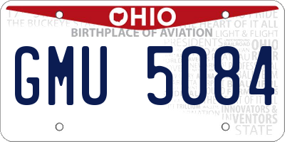 OH license plate GMU5084