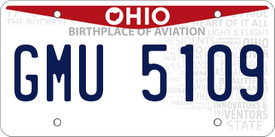 OH license plate GMU5109