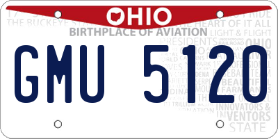 OH license plate GMU5120