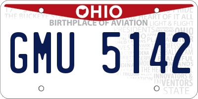 OH license plate GMU5142