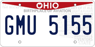 OH license plate GMU5155