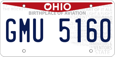 OH license plate GMU5160
