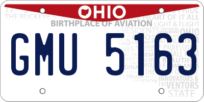 OH license plate GMU5163