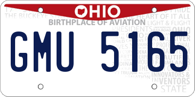 OH license plate GMU5165