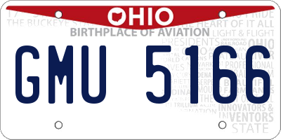 OH license plate GMU5166
