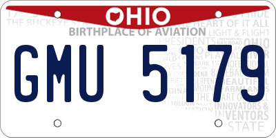 OH license plate GMU5179
