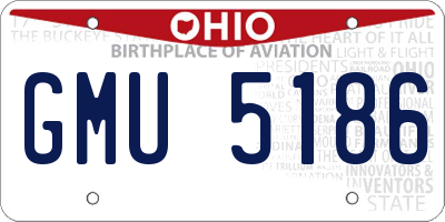 OH license plate GMU5186