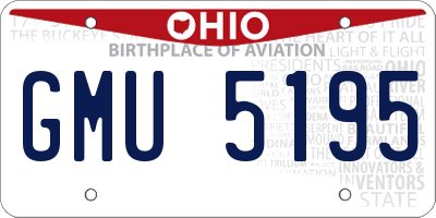 OH license plate GMU5195