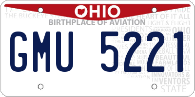 OH license plate GMU5221