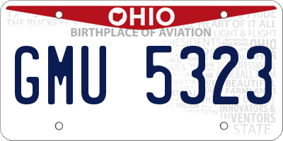 OH license plate GMU5323