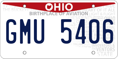OH license plate GMU5406
