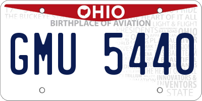 OH license plate GMU5440
