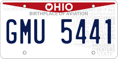 OH license plate GMU5441