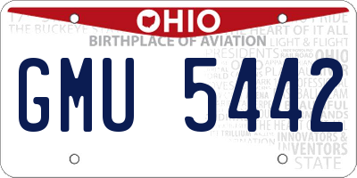 OH license plate GMU5442