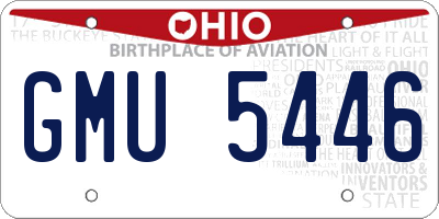OH license plate GMU5446