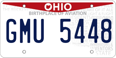 OH license plate GMU5448