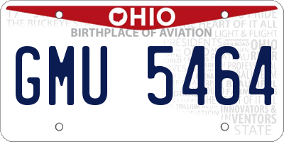 OH license plate GMU5464