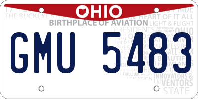 OH license plate GMU5483