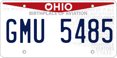 OH license plate GMU5485