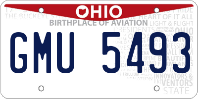 OH license plate GMU5493