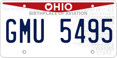 OH license plate GMU5495