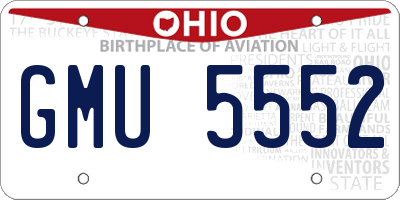 OH license plate GMU5552