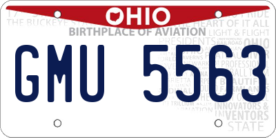 OH license plate GMU5563