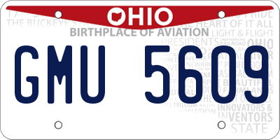 OH license plate GMU5609