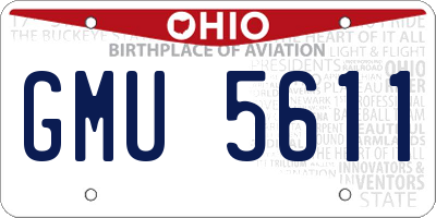 OH license plate GMU5611