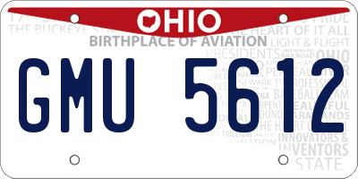 OH license plate GMU5612