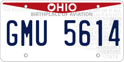 OH license plate GMU5614