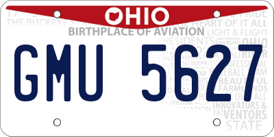 OH license plate GMU5627
