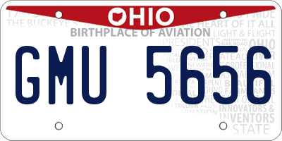 OH license plate GMU5656