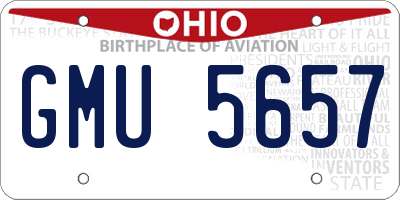 OH license plate GMU5657