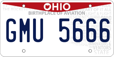 OH license plate GMU5666