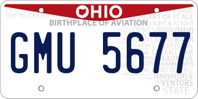 OH license plate GMU5677