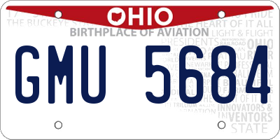 OH license plate GMU5684