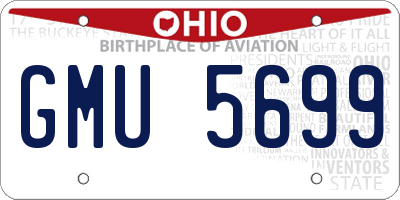 OH license plate GMU5699